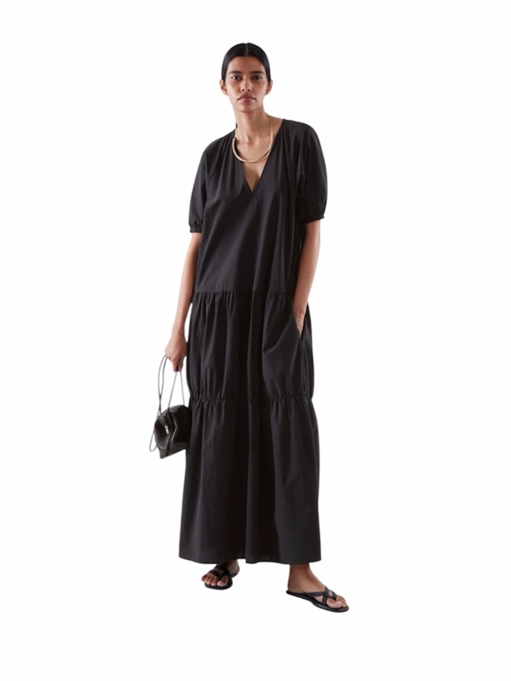 COS Tiered Maxi Dress Size 14